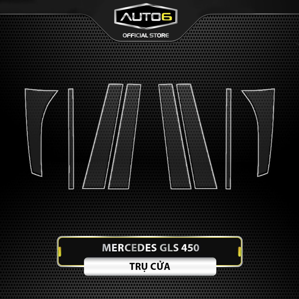 MERCEDES GLS450, GLE450 (2019-2023): Film PPF CAO CẤP dán TRỤ CỬA xe Trong suốt, chống xước bảo vệ nội thất ô tô - AUTO6