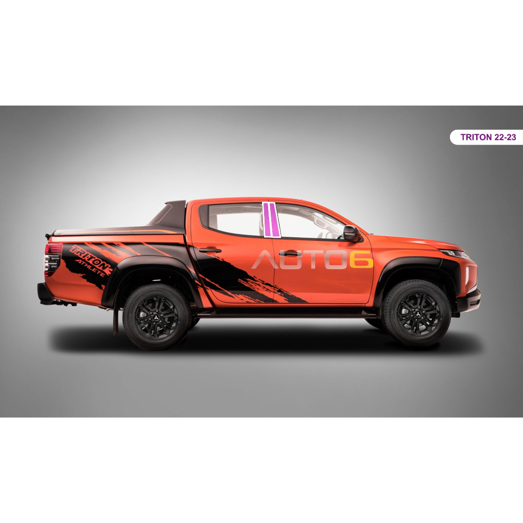 MITSUBISHI TRITON 2022-2023: FILM PPF ĐEN BÓNG dán TRỤ CỬA xe -AUTO6- Trong suốt, Chống xước, bảo vệ nội thất ô tô - Ảnh 2