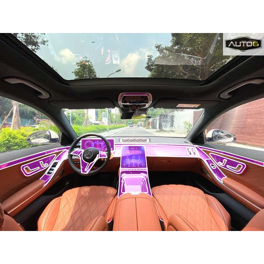 MERCEDES S450 2022-2025: Film PPF trong suốt dán xe chống xước và che mờ vết xước nội thất ô tô - AUTO6 - Ảnh 2