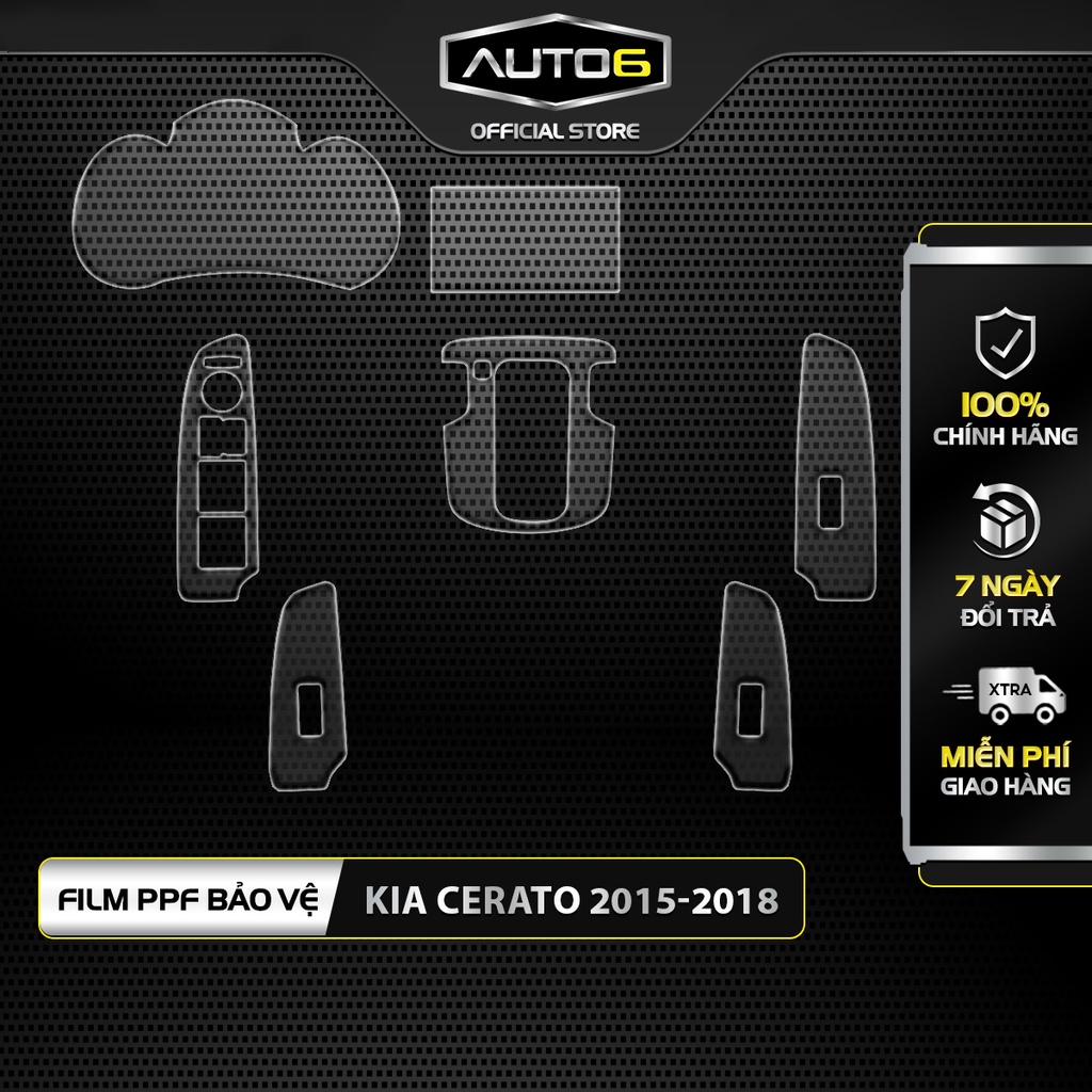 KIA CERATO: Film PPF CAO CẤP trong suốt, chống xước và che mờ vết xước nội thất ô tô - AUTO6 - Ảnh 3