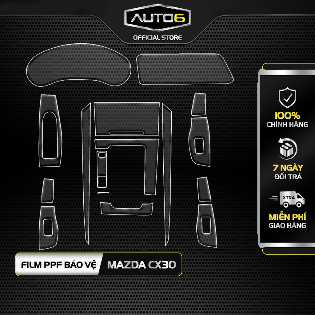 MAZDA CX30: Film PPF CAO CẤP dán nội thất Trong suốt, chống xước và phục hồi vết xước nội thất ô tô - AUTO6
