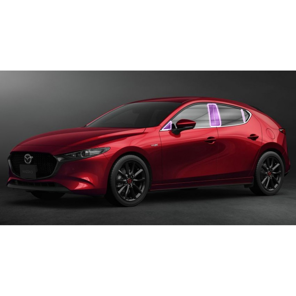 MAZDA 3 2015-2025: Film PPF đen bóng dán TRỤ CỬA -AUTO6- Trong suốt, chống xước bảo vệ nội thất ô tô - Ảnh 2