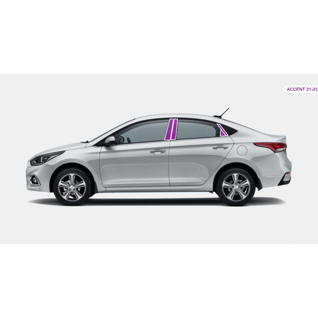 HYUNDAI ACCENT 2021-2024: Film PPF ĐEN BÓNG dán TRỤ CỬA xe Trong suốt, chống xước bảo vệ ô tô - AUTO6 - Ảnh 2