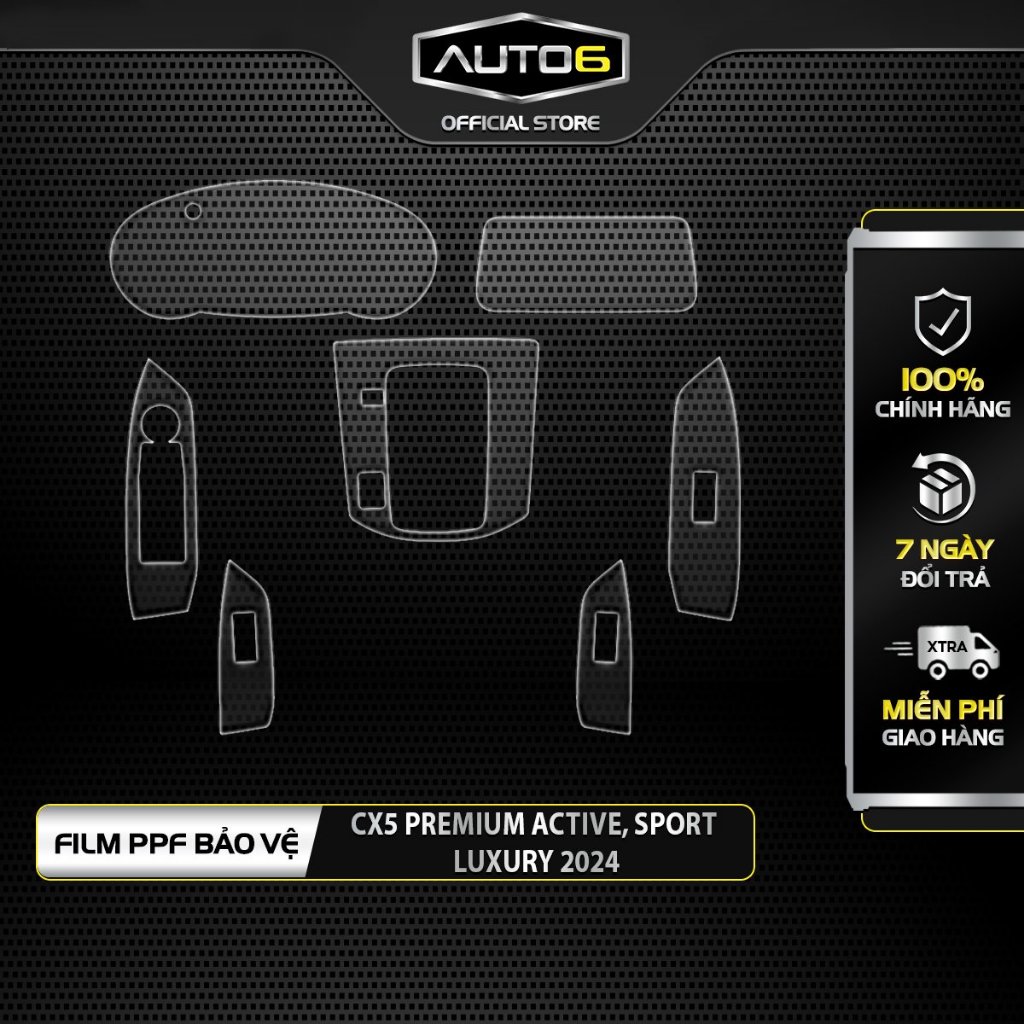 MAZDA CX5 2018-2024: Film PPF CAO CẤP dán xe trong suốt, chống xước và phục hồi vết xước và bảo vệ nội thất -AUTO6 - Ảnh 4