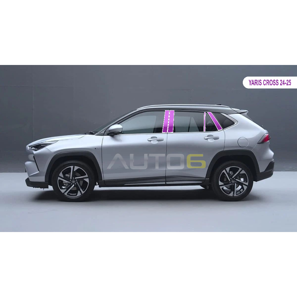 TOYOTA YARIS CROSS 2024-2025: Film PPF ĐEN BÓNG dán TRỤ CỬA xe -AUTO6- chống xước, phục hồi vết xước - Ảnh 2